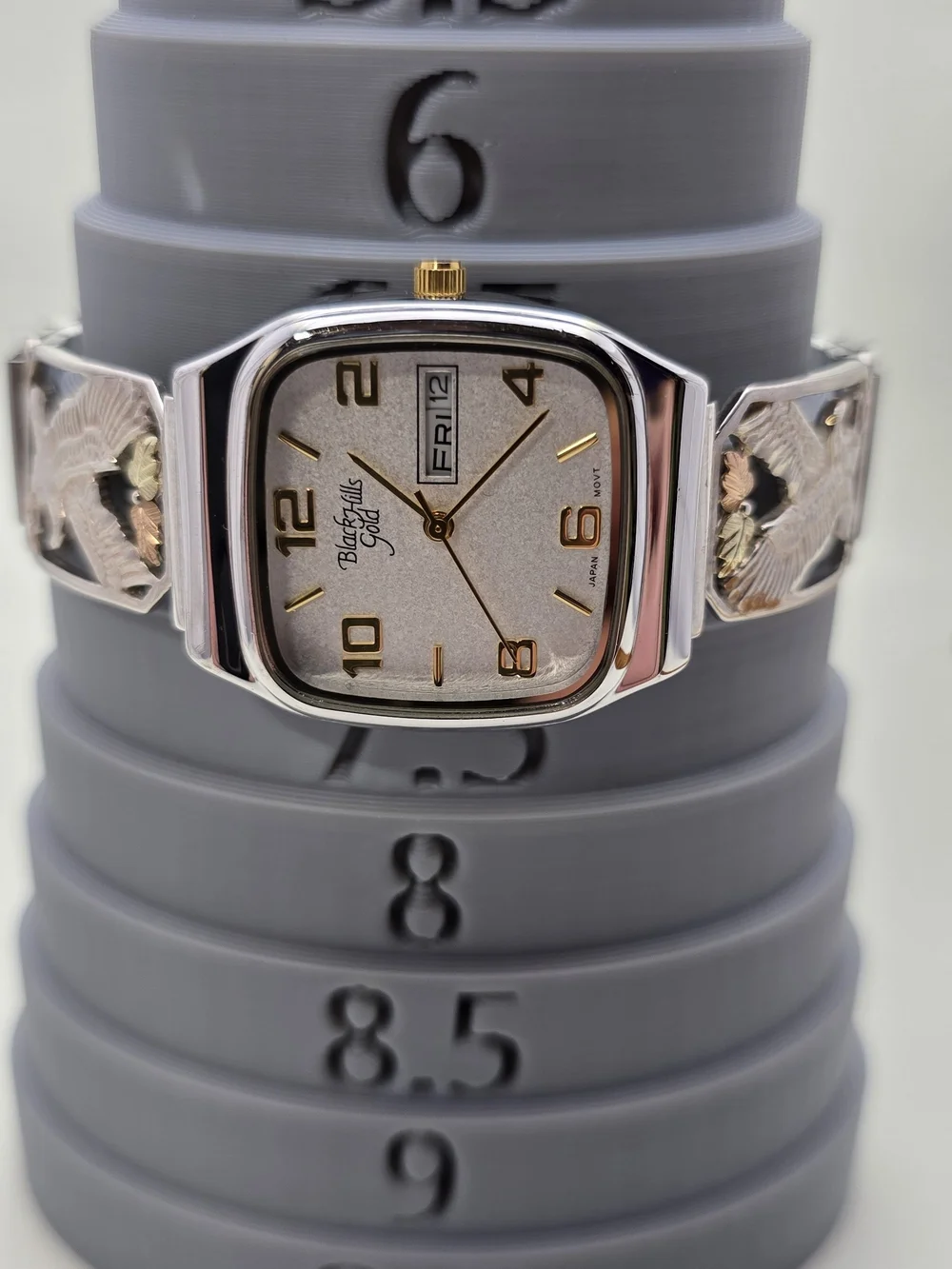 Black Hills Gold Silver-Tone Watch with Gold Accents
